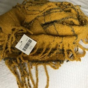 NWT Altar’d State Infiniti Scarf Mustard Plaid Super Soft